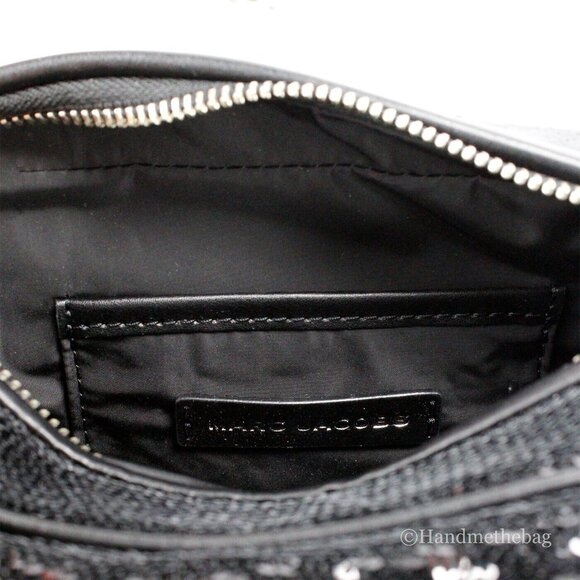 Marc Jacobs Flash Leather Crossbody Bag - Black Sequin - Picture 5 of 7